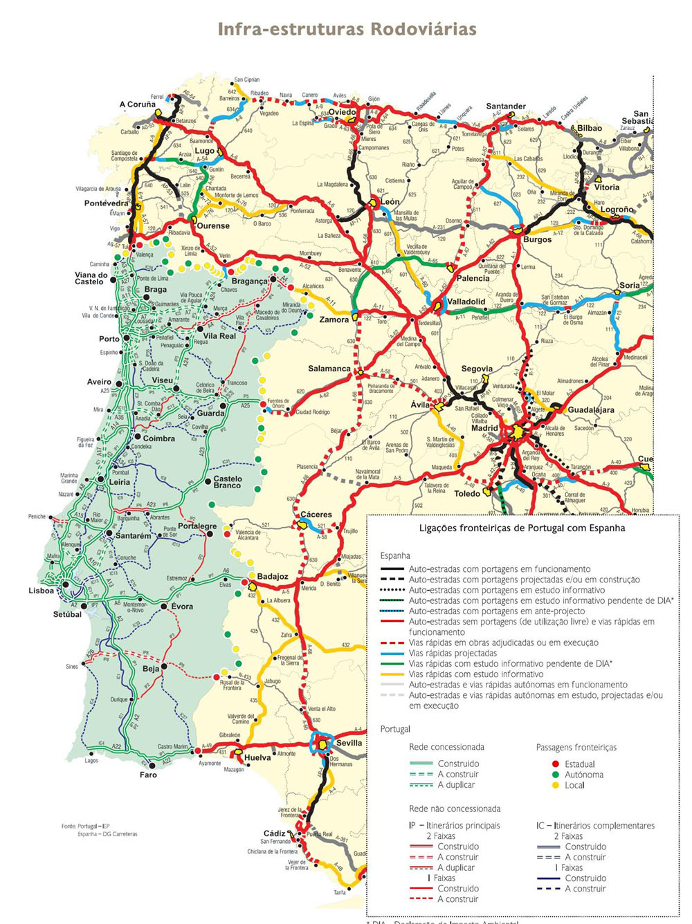 Mapa de Estradas de Portugal - Livro - Bertrand